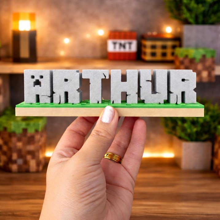 Placa Personalizada Minecraft